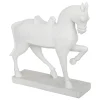 Figura caballo blanco de resina
