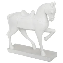 Figura caballo blanco de resina