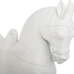 Figura caballo blanco de resina