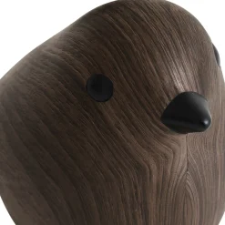 Figura decorativa pájaro marrón oscuro 34cm