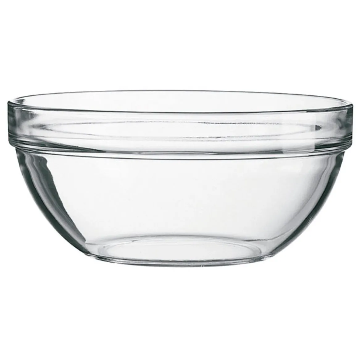 Flanera De Vidrio Redonda Apilable 10Cm