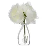 Florero De Vidrio Con 3 Peónias 25Cm