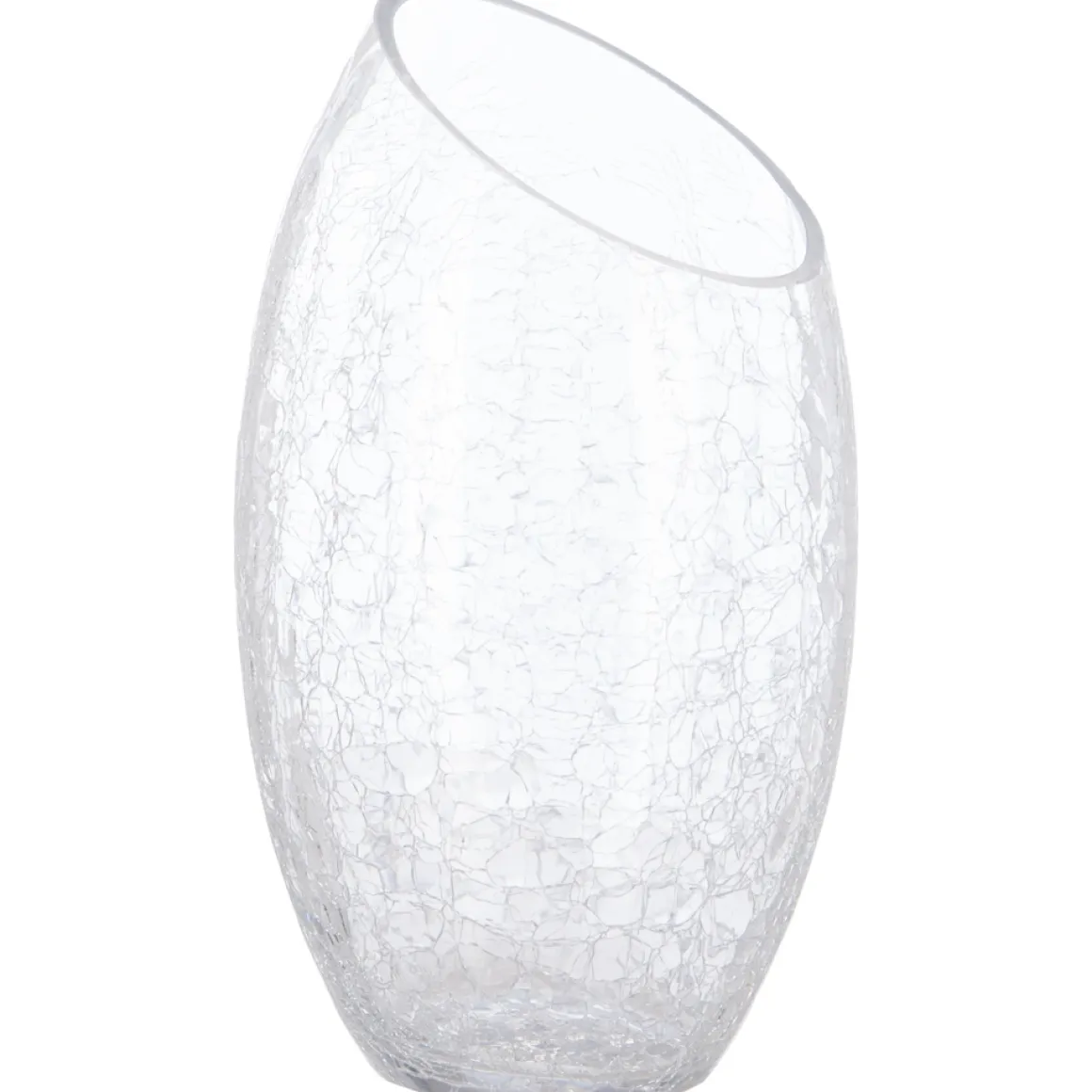 Florero De Vidrio Craquele 23Cm