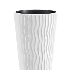 Florero Sandy Slim Blanco 62Cm