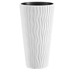 Florero Sandy Slim C/Blanco 53x30Cm