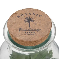 Frasco De Vidrio C/Plantas Artif.12x19.5