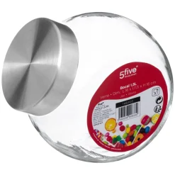 Frasco De Vidrio C/Tapa Inox 1.5L