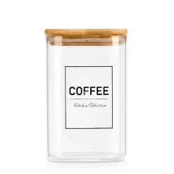 Frasco Para Café Con Tapa De Bambú 1.2l