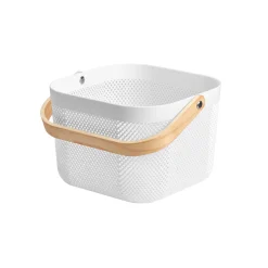 Frutero blanco de madera