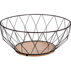 Frutero Losango Metálico Negro 28Cm