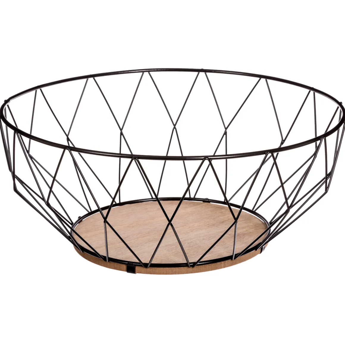 Frutero Losango Metálico Negro 28Cm