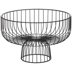 Frutero Metálico Negro C/Pie 28Cm