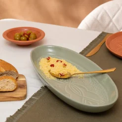 Fuente ovalada SIENNA 41x18cm de loza