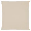 Funda de almohada beige de algodón percal 63x63cm