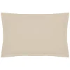 Funda de almohada beige de algodón percal 50x70cm