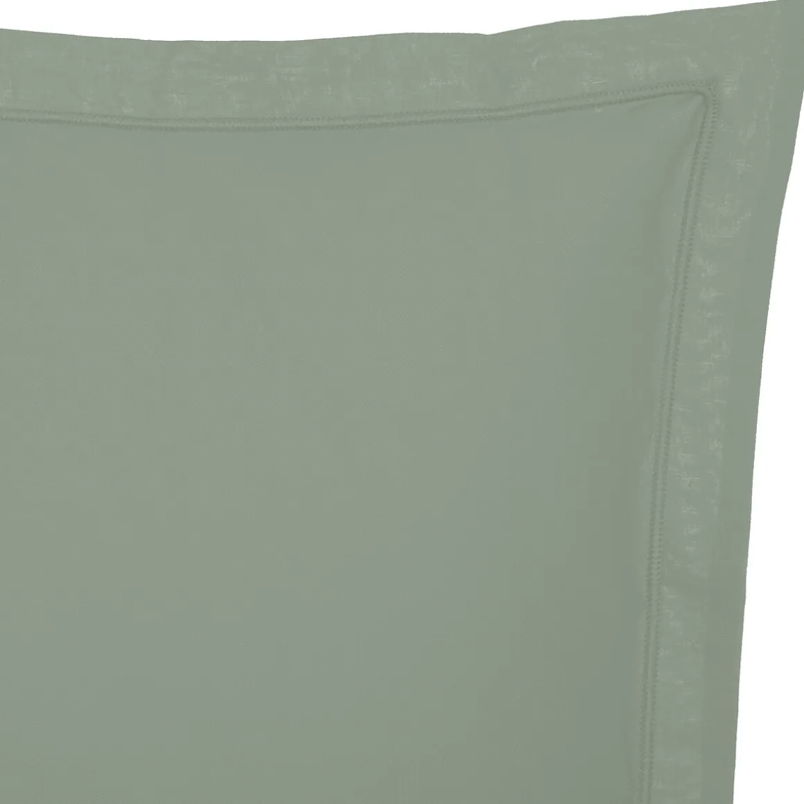 Funda de almohada verde de algodón percal 63x63cm