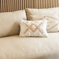 Funda De Cojín Marfil 30x50Cm