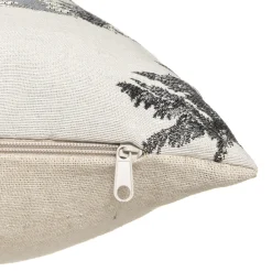 Funda De Cojín Palma Lurex Crudo Y Negro 40x40cm