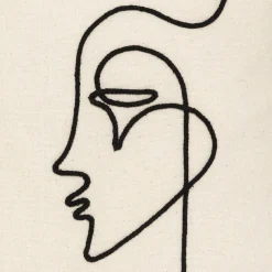 Funda De Cojín Visage Marfil Y Negro 40x40cm