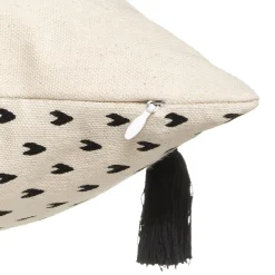 Funda De Cojín Visage Marfil Y Negro 40x40cm