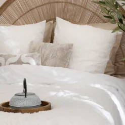 Funda nórdica y 2 fundas de cojín SWAN blanco