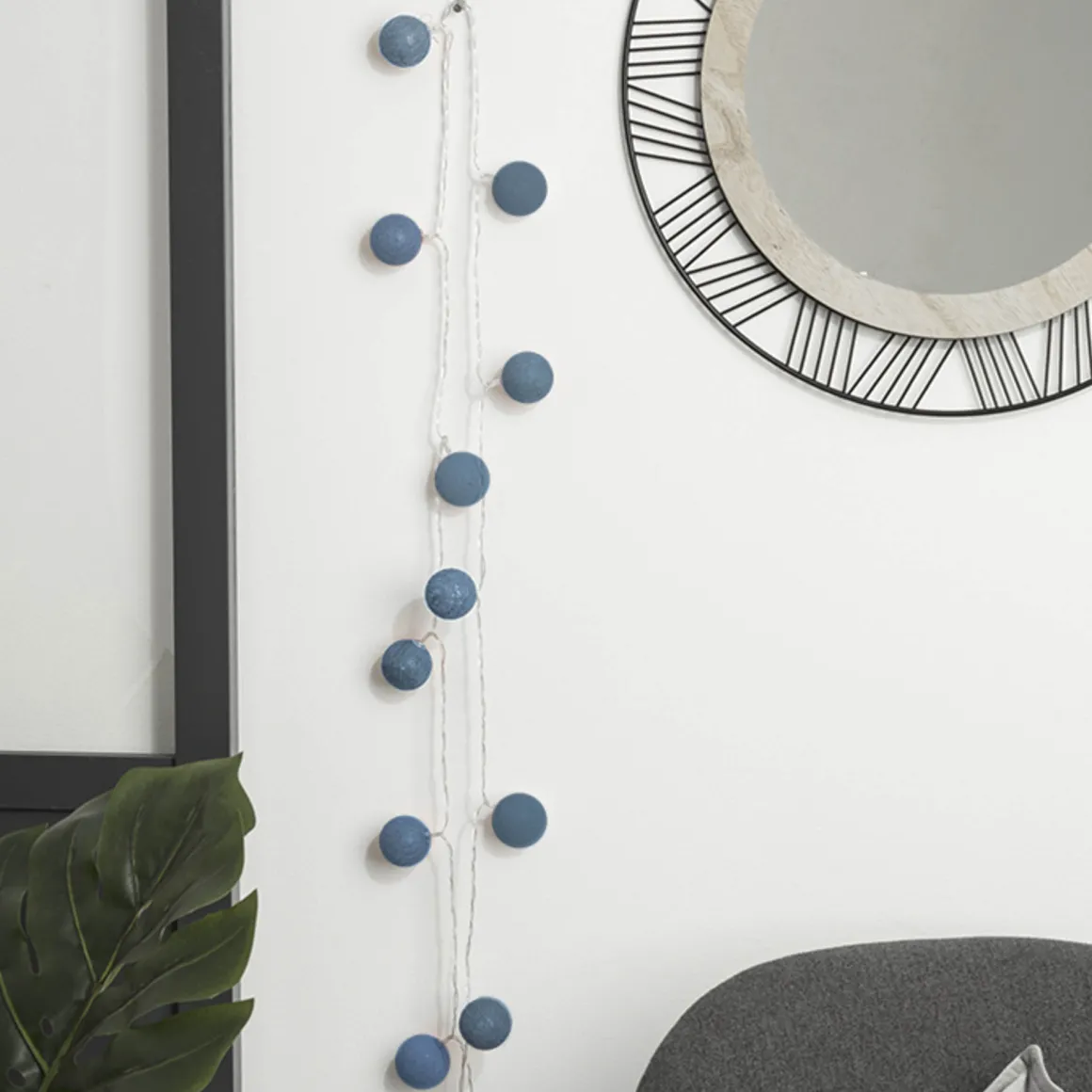 Guirnalda C/16 Bolas Led Azules