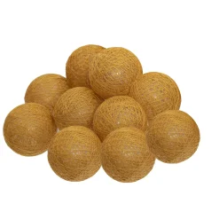 Guirnalda De 10 Bolas Led Mostaza 6Cm