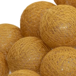 Guirnalda De 10 Bolas Led Mostaza 6Cm