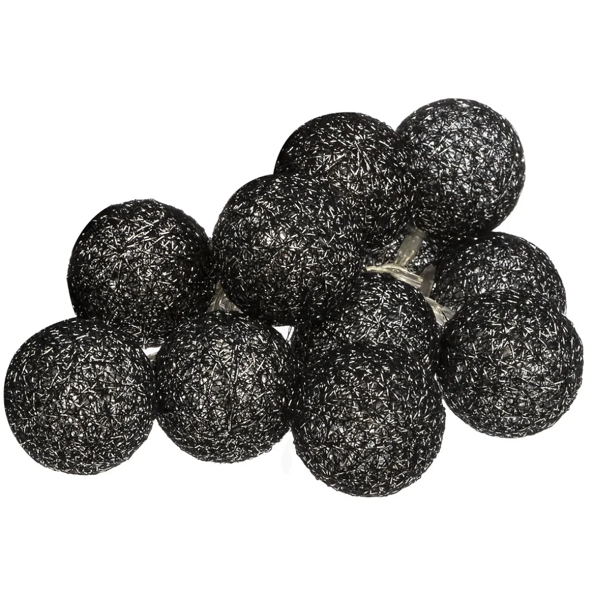 Guirnalda De 10 Bolas Led Negras 6Cm