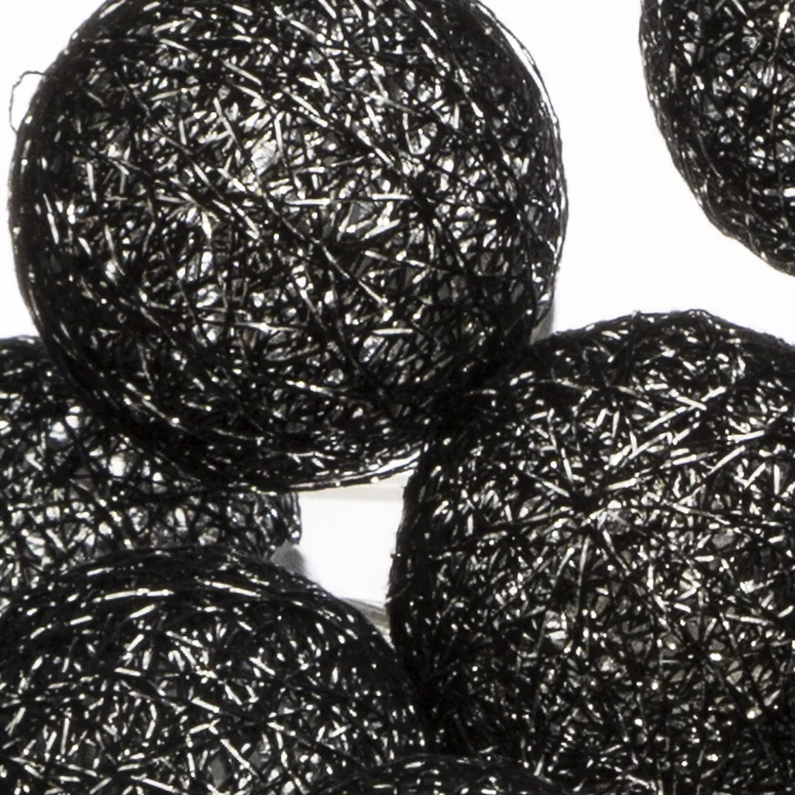 Guirnalda De 10 Bolas Led Negras 6Cm