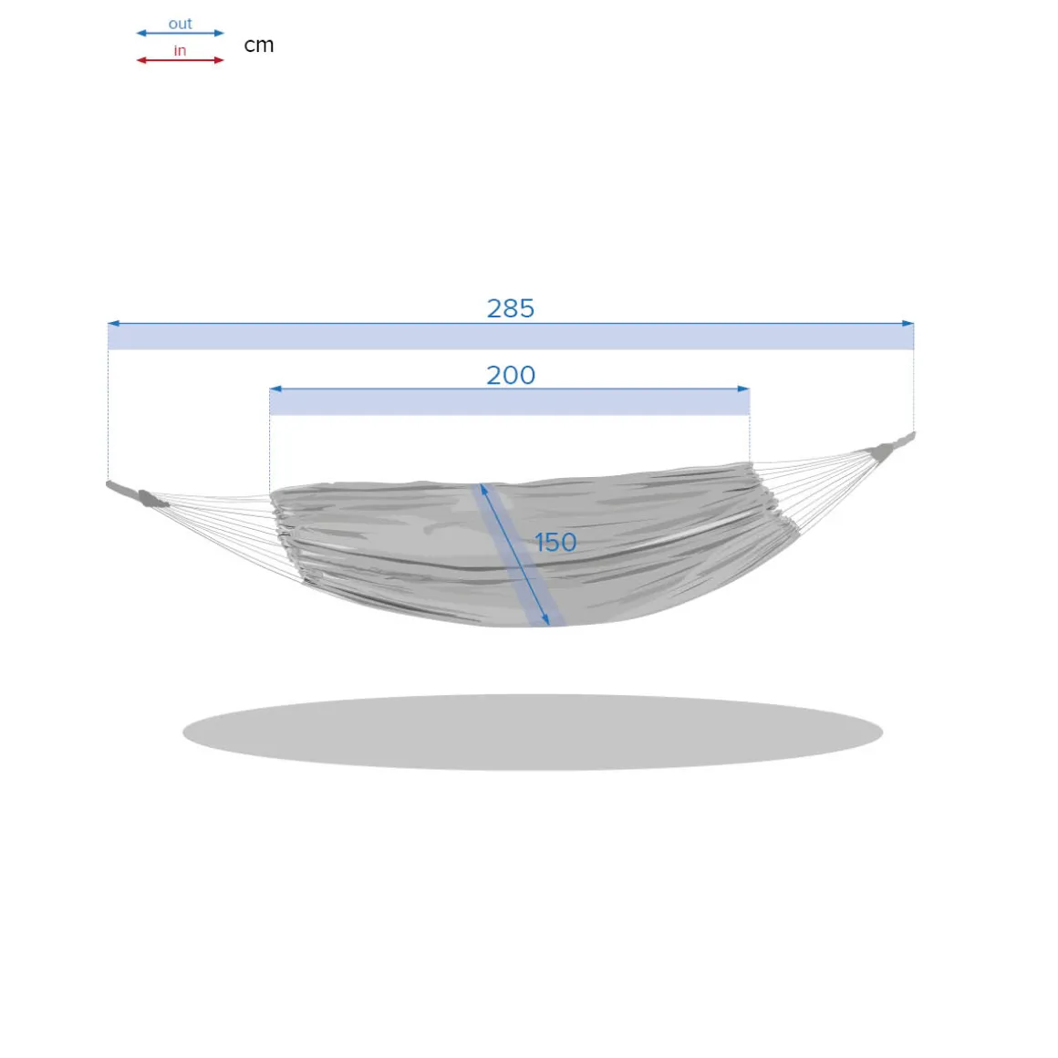Hamaca YAQUI verde jade sin estructura 150x307cm
