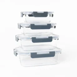 Hermético Rectangular Vidrio 0.37L