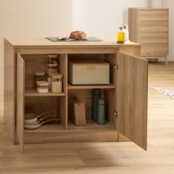 Isla de cocina ABAN beige de mdf