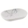 Jabonera de baño blanco efecto mármol