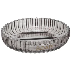 Jabonera GLASS gris de vidrio