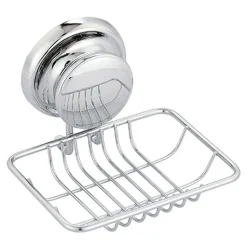 Jabonera Metálica Cromada Con Ventosa