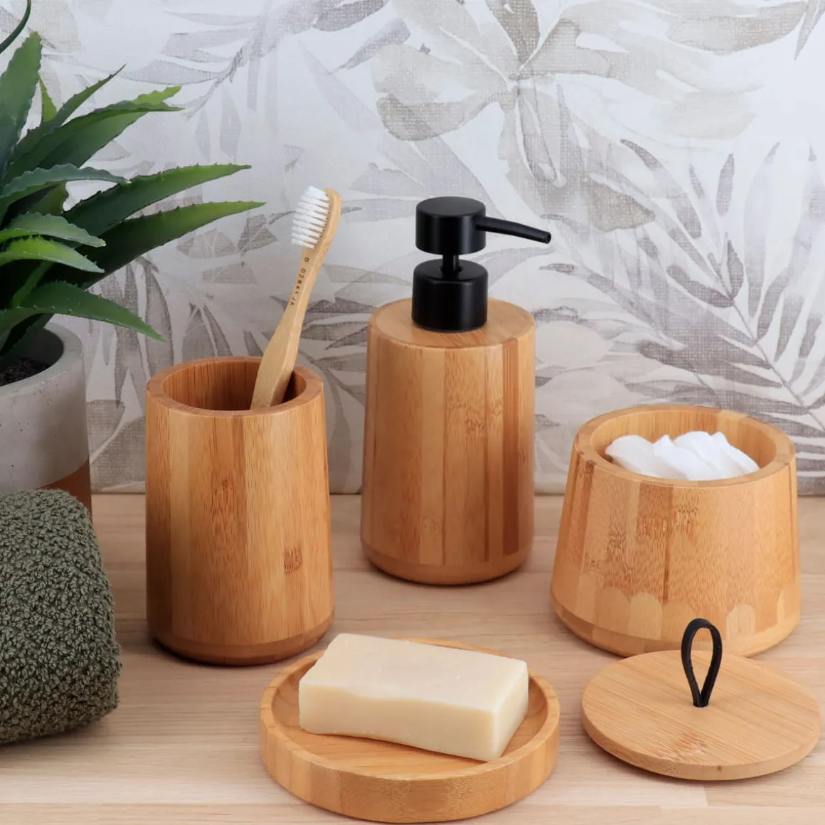 Jabonera Redonda de Bambú