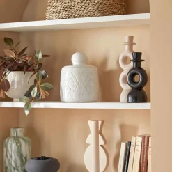 Jarra decorativa MALA blanca 19cm