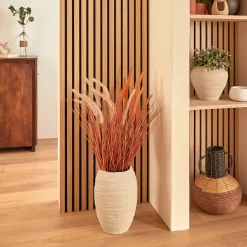 Jarrón blanco de cerámica