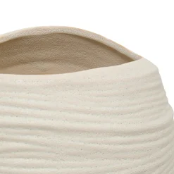 Jarrón blanco de cerámica