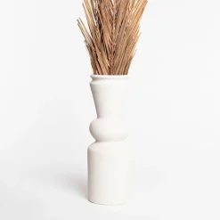 Jarrón blanco de cerámica 44cm