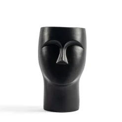 Jarrón Cerámica Figura Rostro 17x17x24Cm