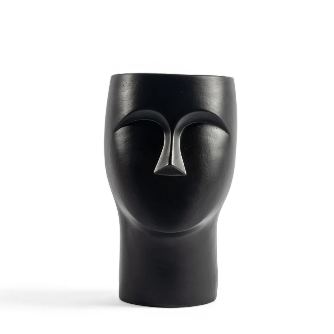 Jarrón Cerámica Figura Rostro 17x17x24Cm