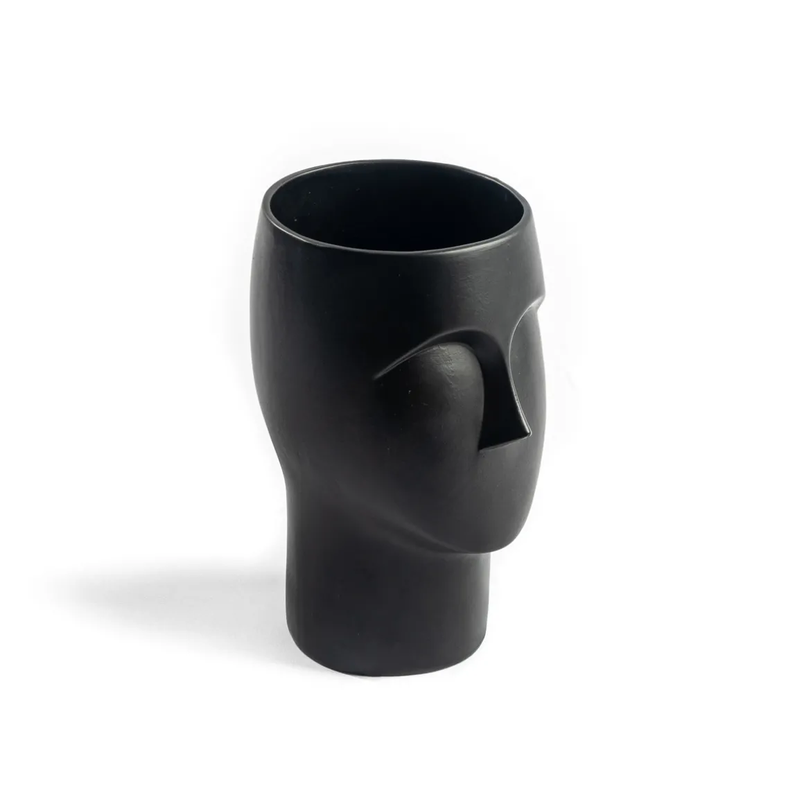 Jarrón Cerámica Figura Rostro 17x17x24Cm