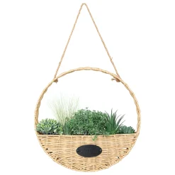 Jarrón Colgante Con Flores Artificiales