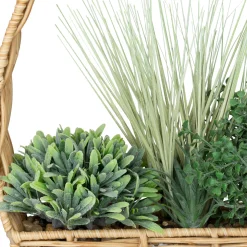 Jarrón Colgante Con Flores Artificiales