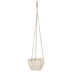 Jarrón colgante WILD ROMANCE de cerámica blanca