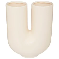 Jarrón De Cerámica Blanco 20.1x11.4x25Cm