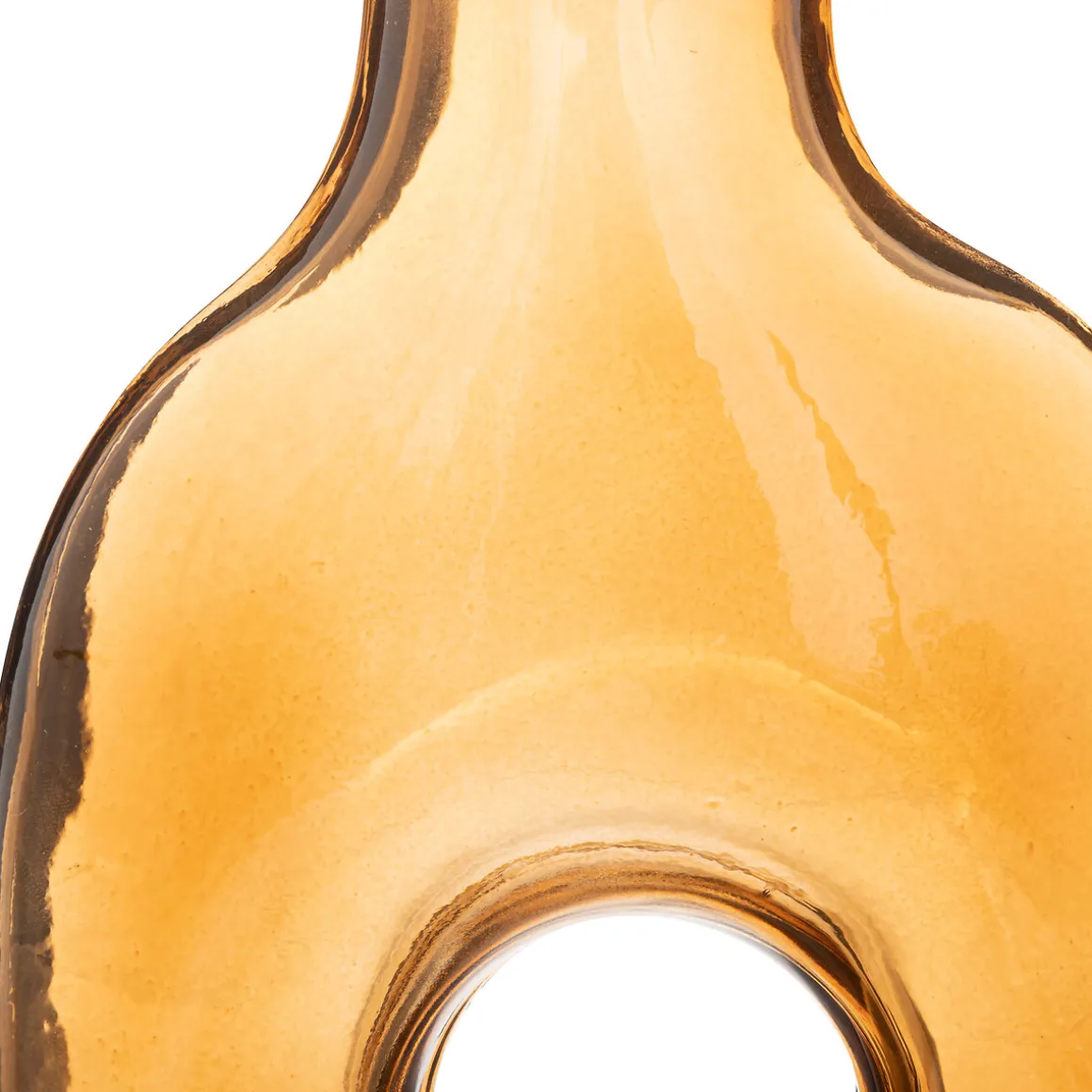 Jarrón De Vidrio Donut 18x10x24.5Cm