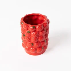 Jarrón fresas de cerámica 16cm